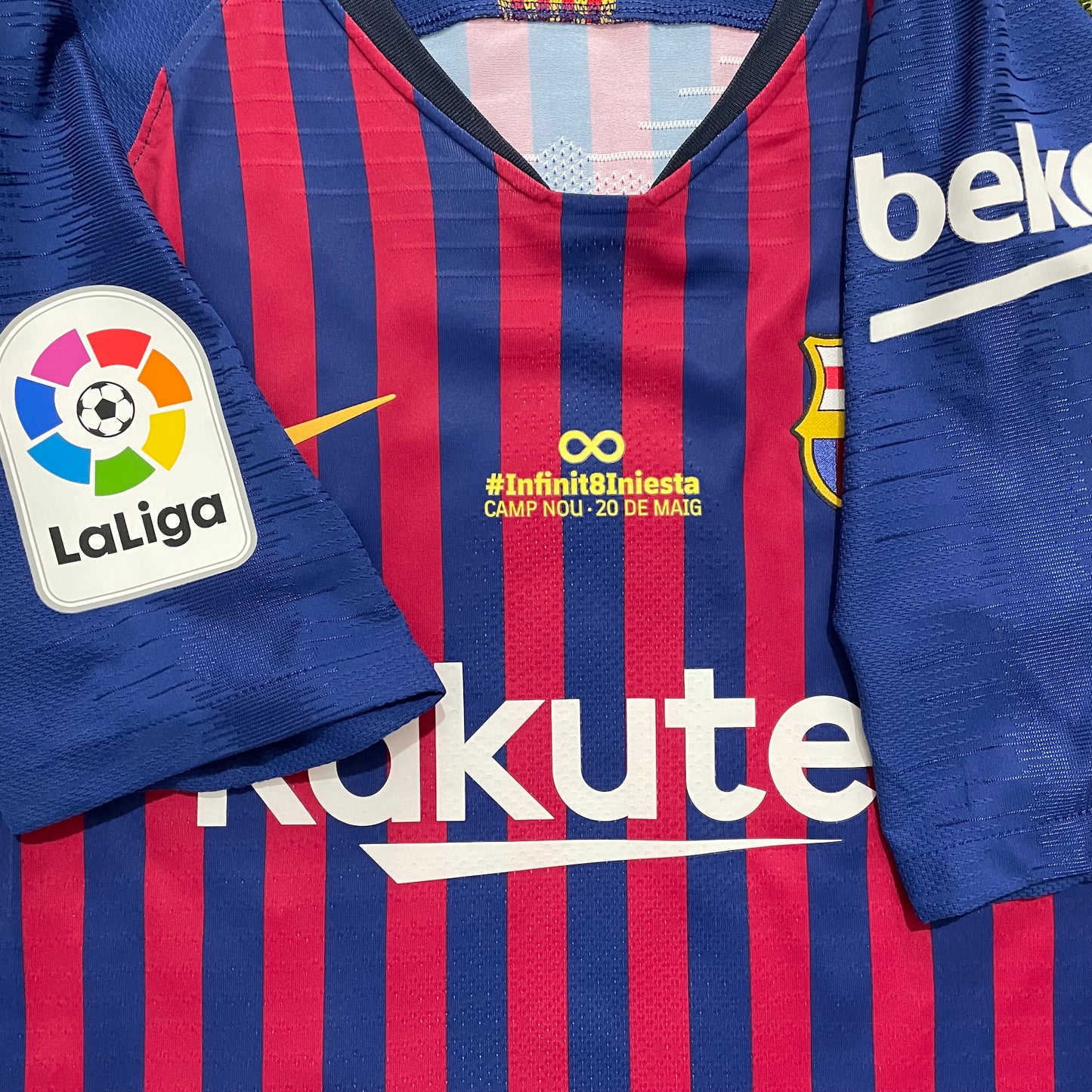 <tc>2018-2019 FC Barcelona Player Issue camiseta local #8 Iniesta (M)</tc>