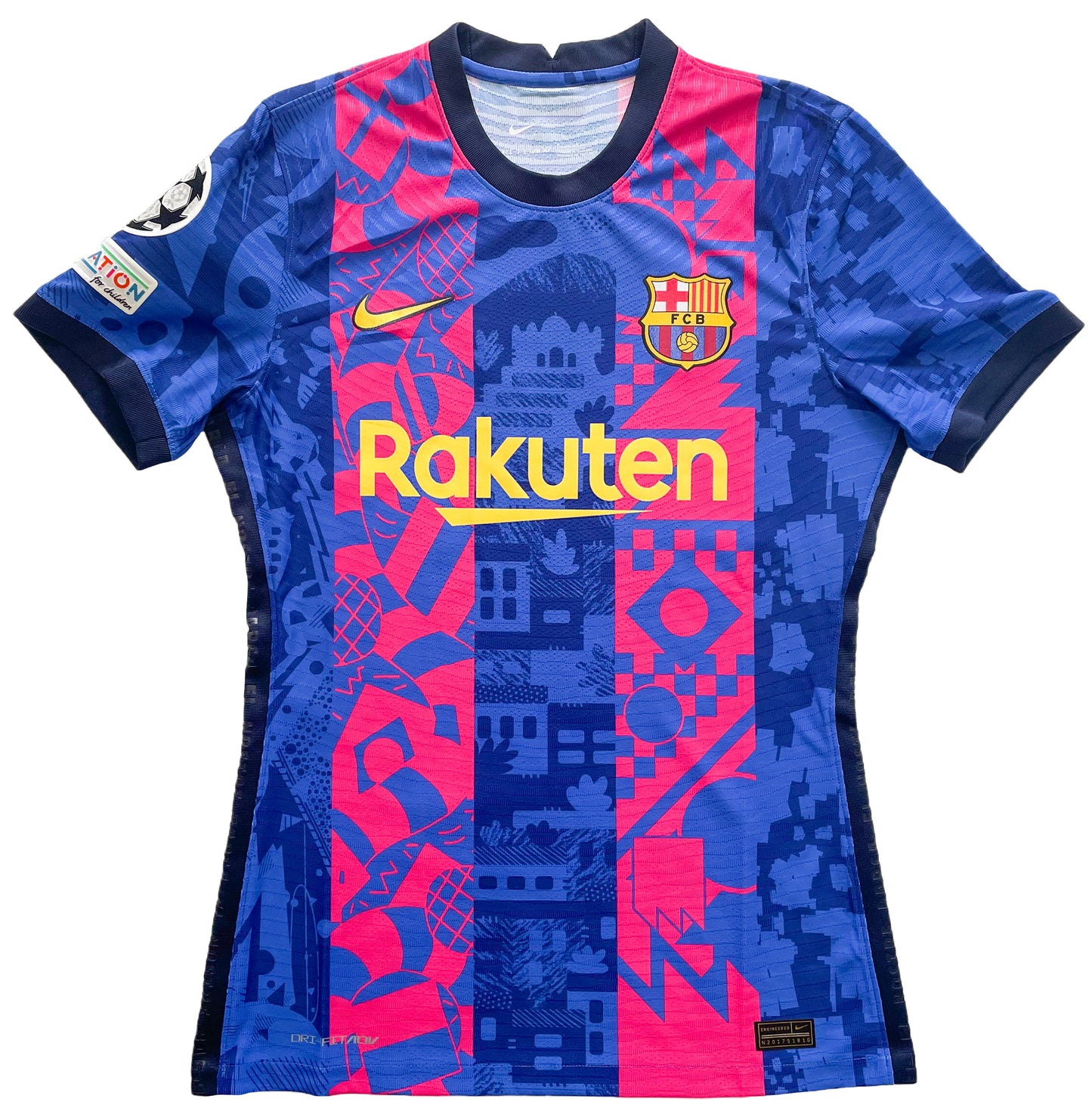 2021-2022 FC Barcelona Player Issue Champions League shirt #16 Pedri (M)