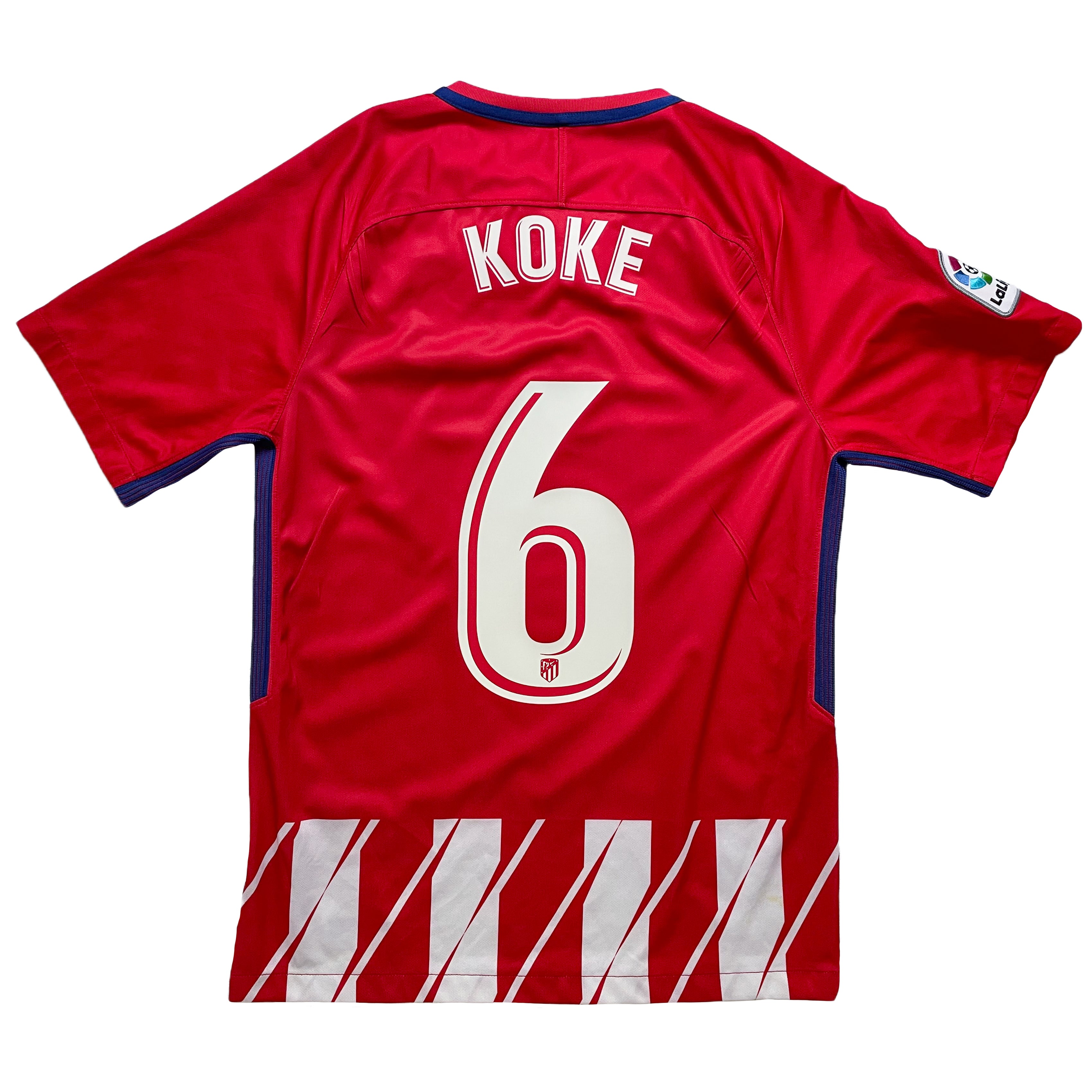 2017 2018 Atletico de Madrid home shirt 6 Koke S Football and Shirts