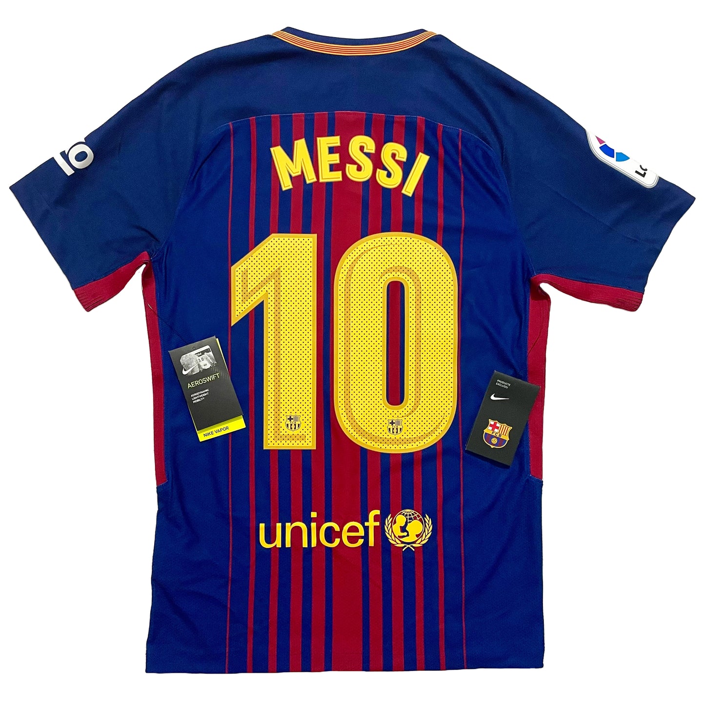 <tc>2017-2018 FC Barcelona camiseta local versión match #10 Messi (S)</tc>