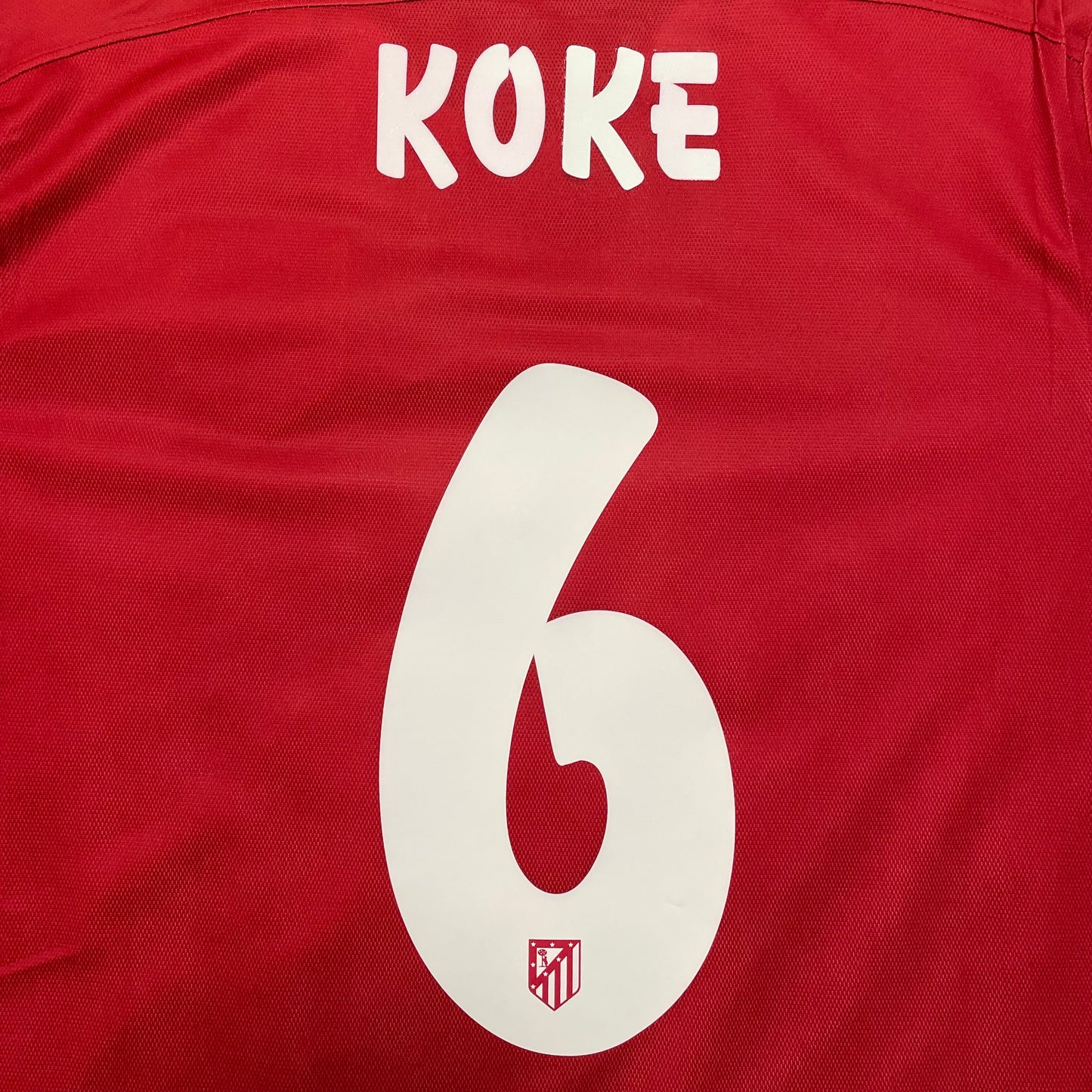 2015-2016 Atlético de Madrid Player Issue Champions League home shirt #6 Koke (L)