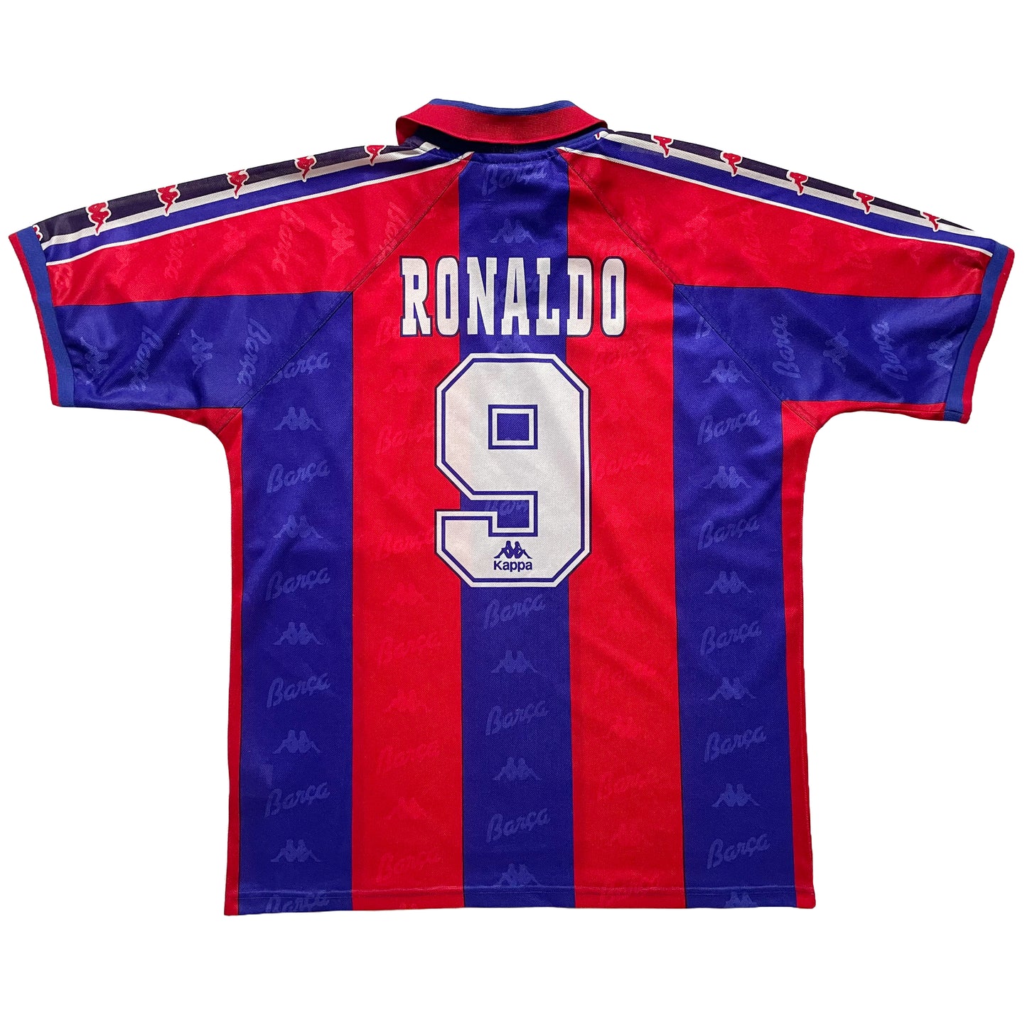 1996-1997 FC Barcelona home shirt #9 Ronaldo (L)