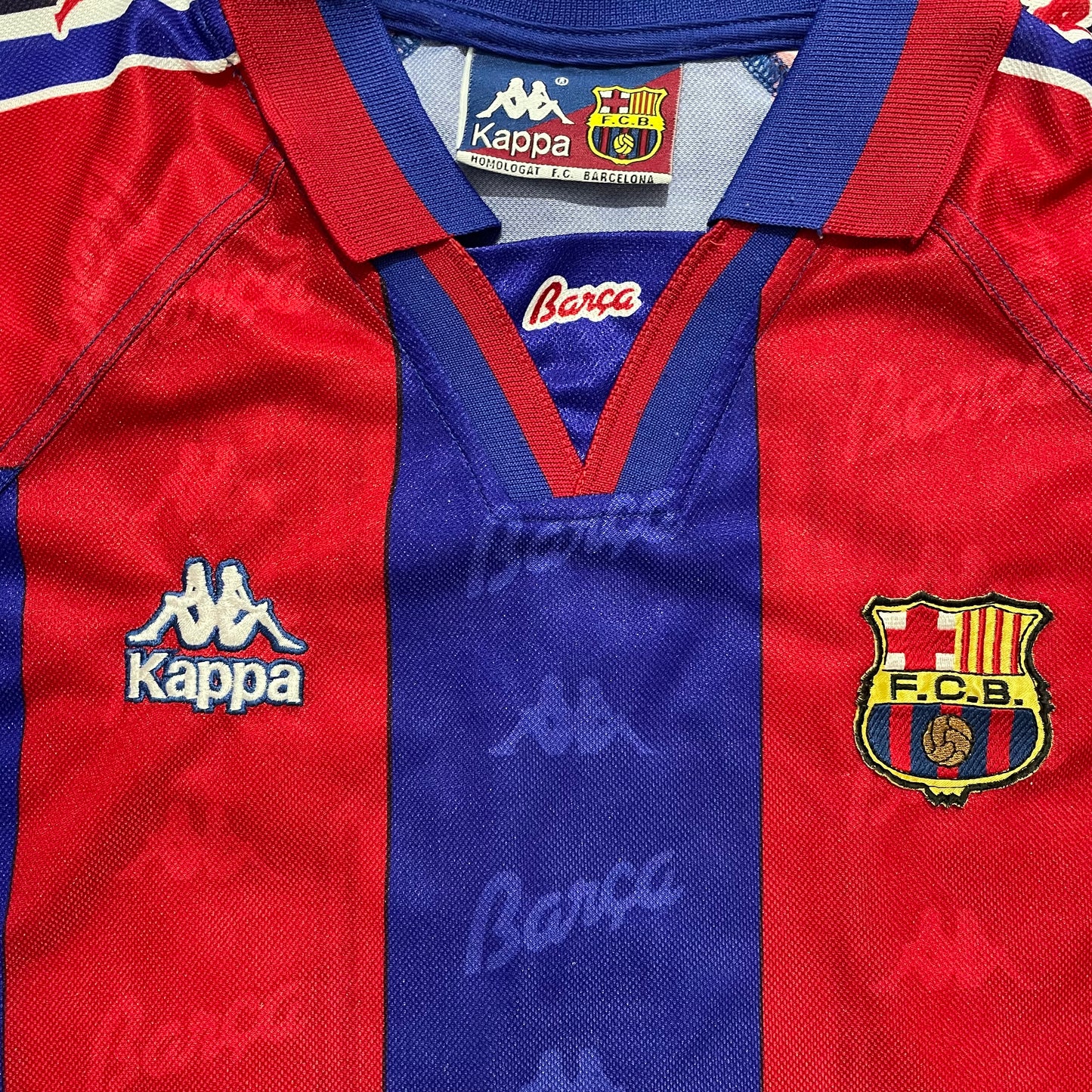 1996-1997 FC Barcelona home shirt #9 Ronaldo (L)
