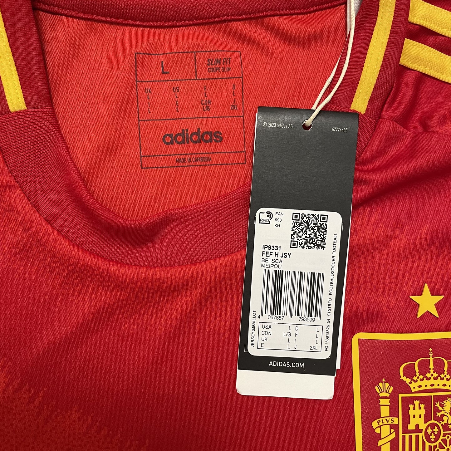 2024 Euro Spain home shirt #19 Lamine Yamal (M, L, XL)