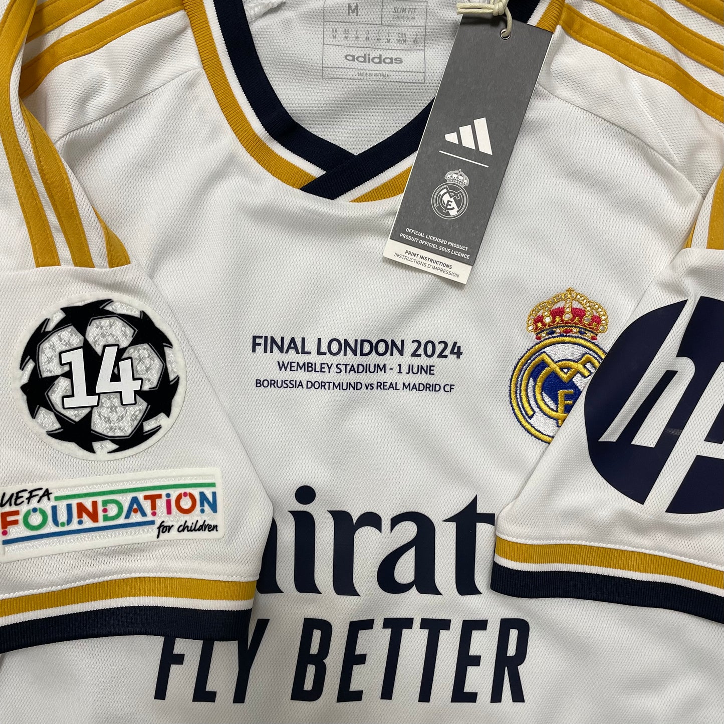 2023-2024 Real Madrid CF home shirt (M, L, XL)