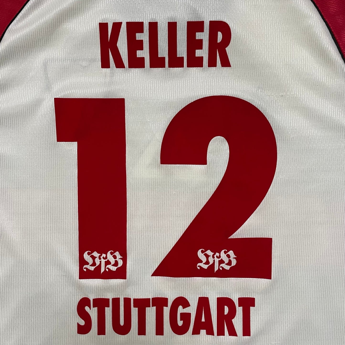 <tc>1998-1999 VfB Stuttgart camiseta local #12 Keller(XL)</tc>