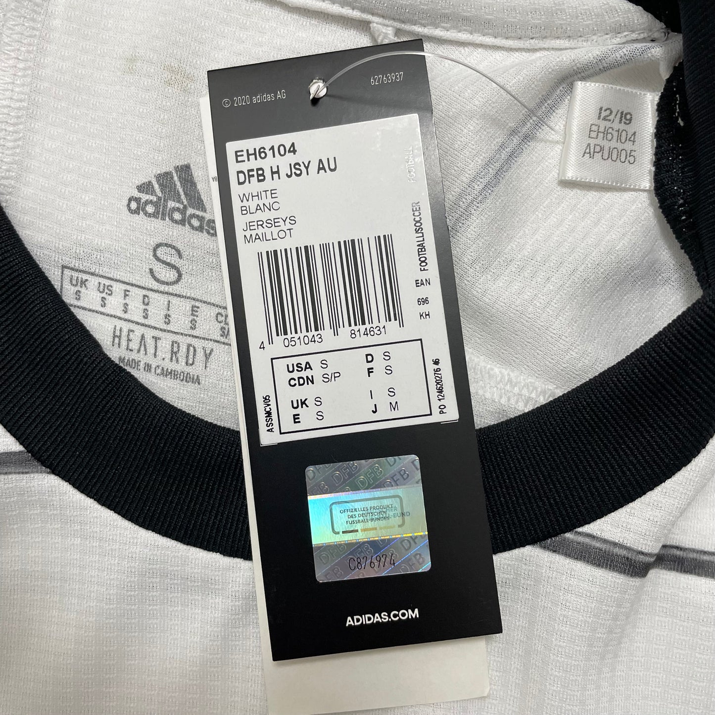 <tc>2020 Eurocopa Alemania camiseta local match/authentic (S)</tc>