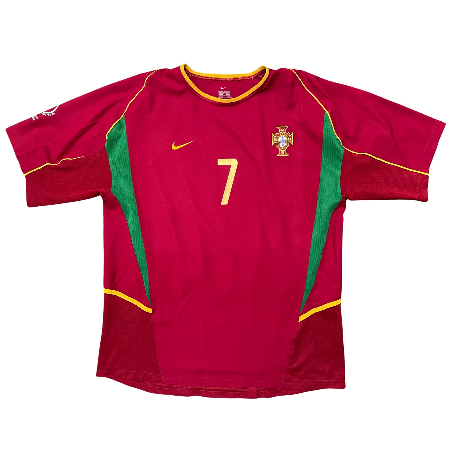 2002 World Cup Portugal home shirt #7 Figo (XL)