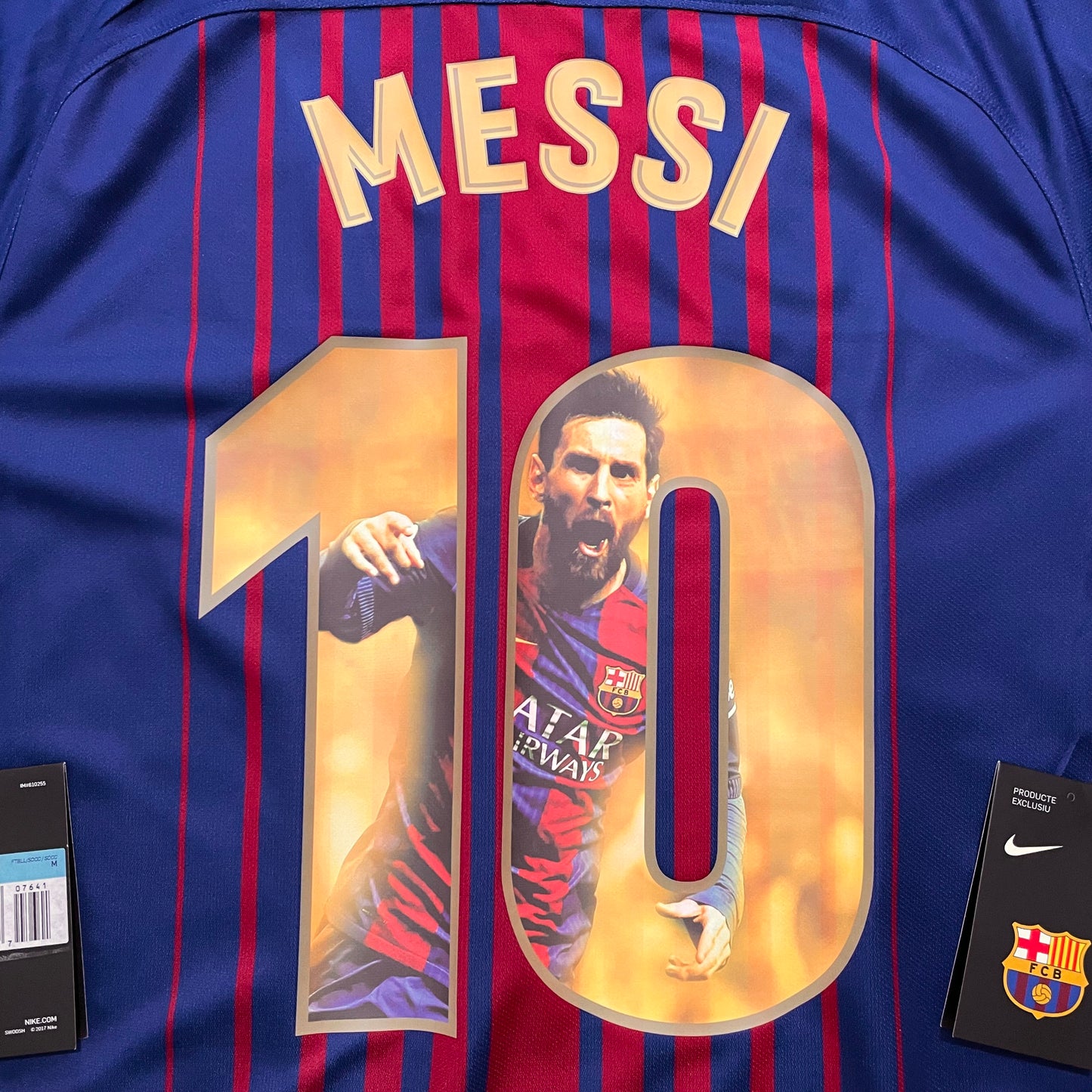 2017-2018 FC Barcelona home shirt #10 Messi (Tribute Number) (XL)