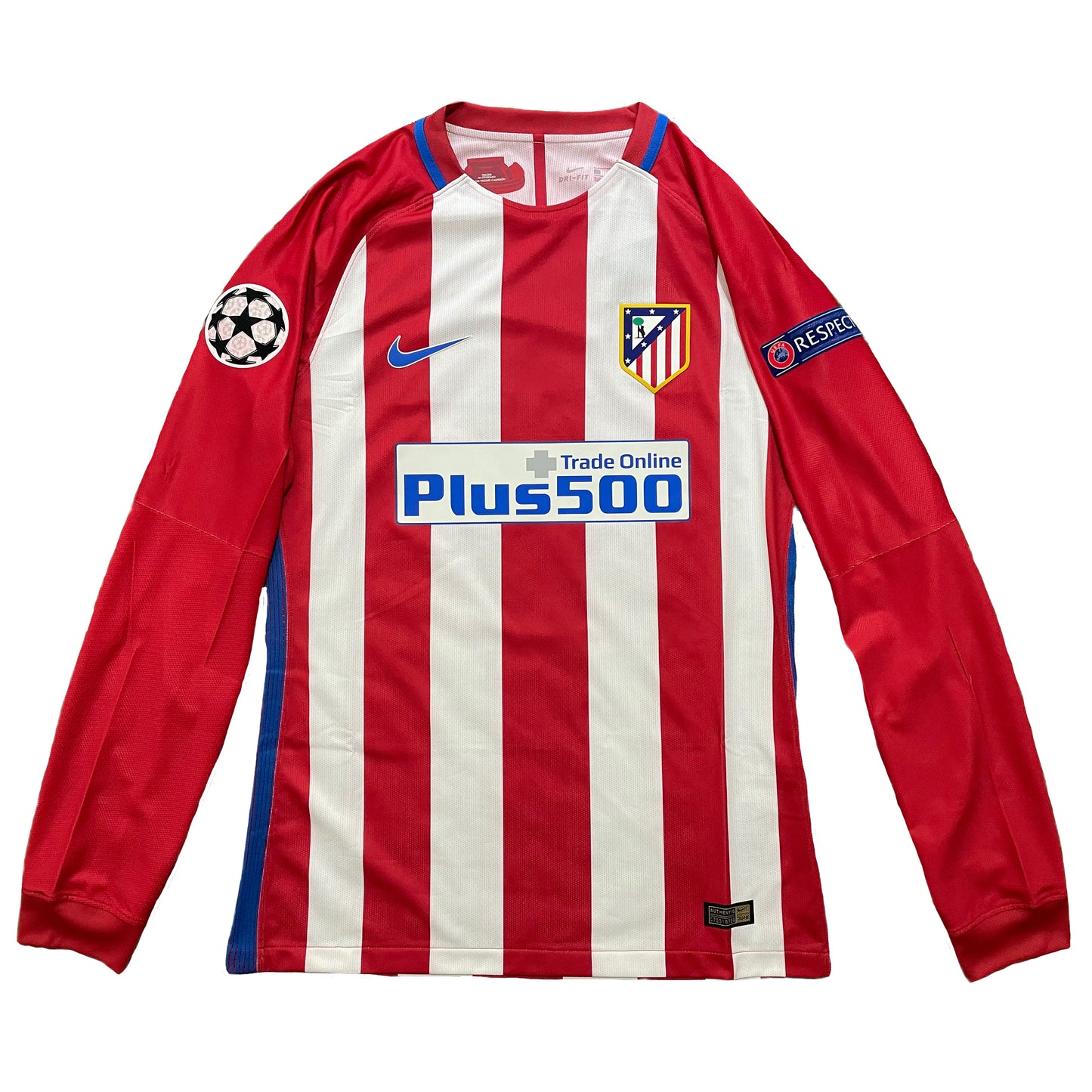 <tc>2016-2017 Atlético de Madrid camiseta local Match Issue Champions League #9 Torres (L)</tc>