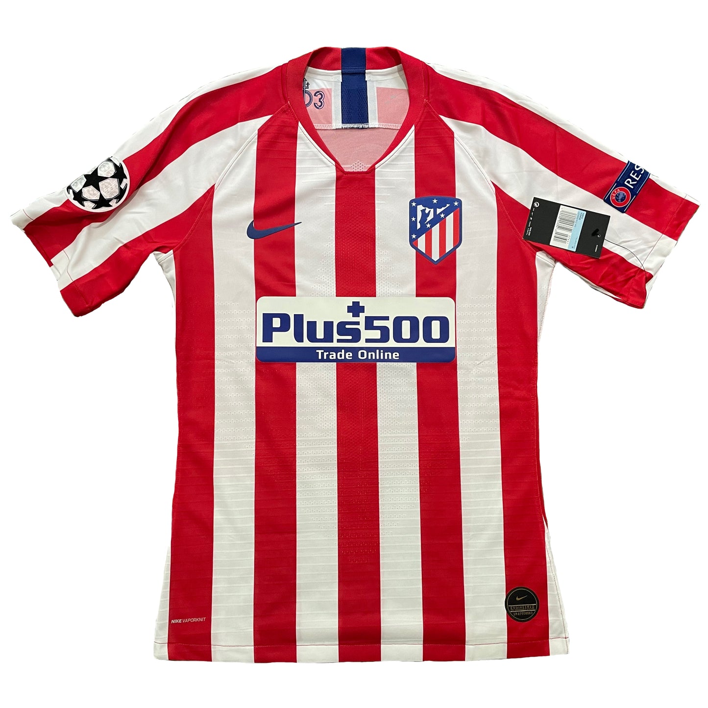<tc>2019-2020 Atlético de Madrid Player Issue camiseta local Champions League #7 João Félix (M)</tc>
