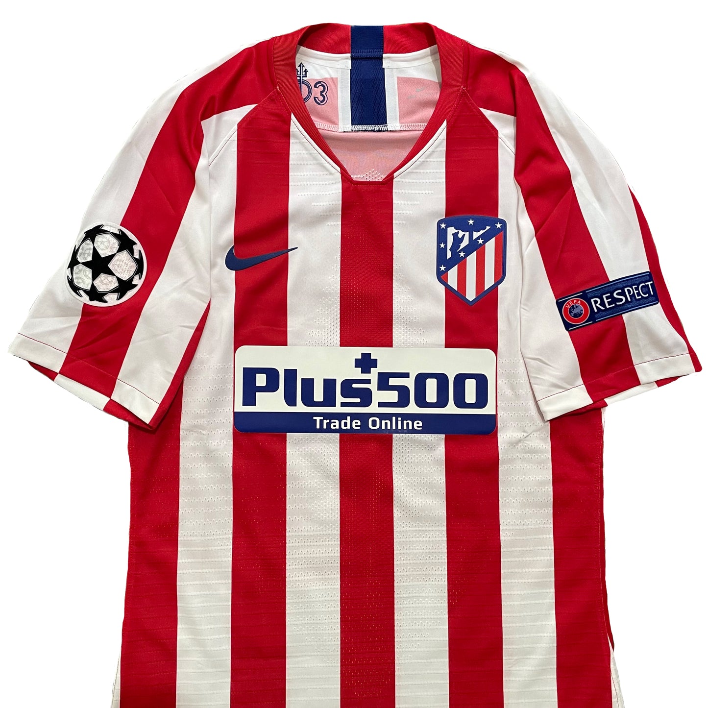 <tc>2019-2020 Atlético de Madrid Player Issue camiseta local Champions League #7 João Félix (M)</tc>