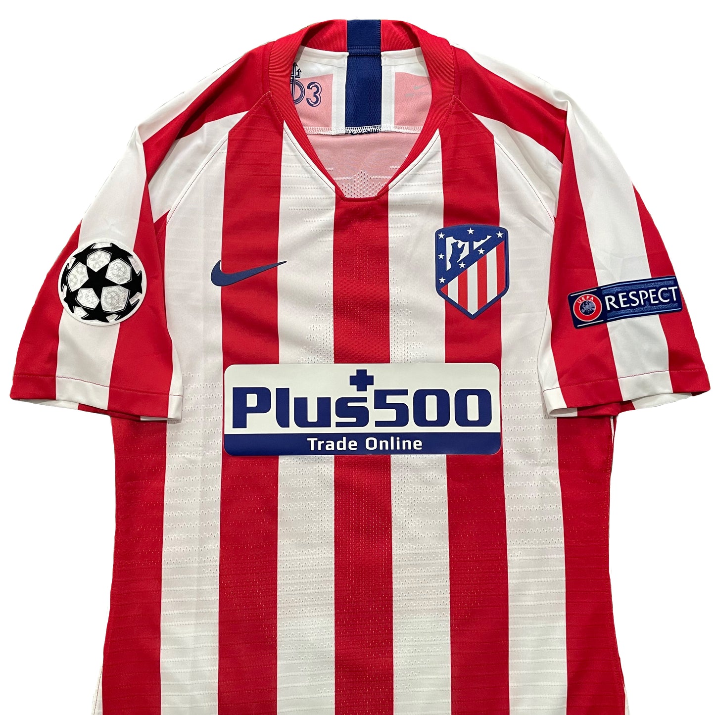 <tc>2019-2020 Atlético de Madrid Player Issue camiseta local Champions League #6 Koke (M)</tc>