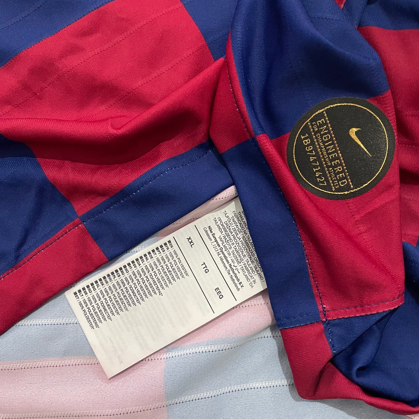 <tc>2019-2020 FC Barcelona camiseta local versión match (XXL)</tc>