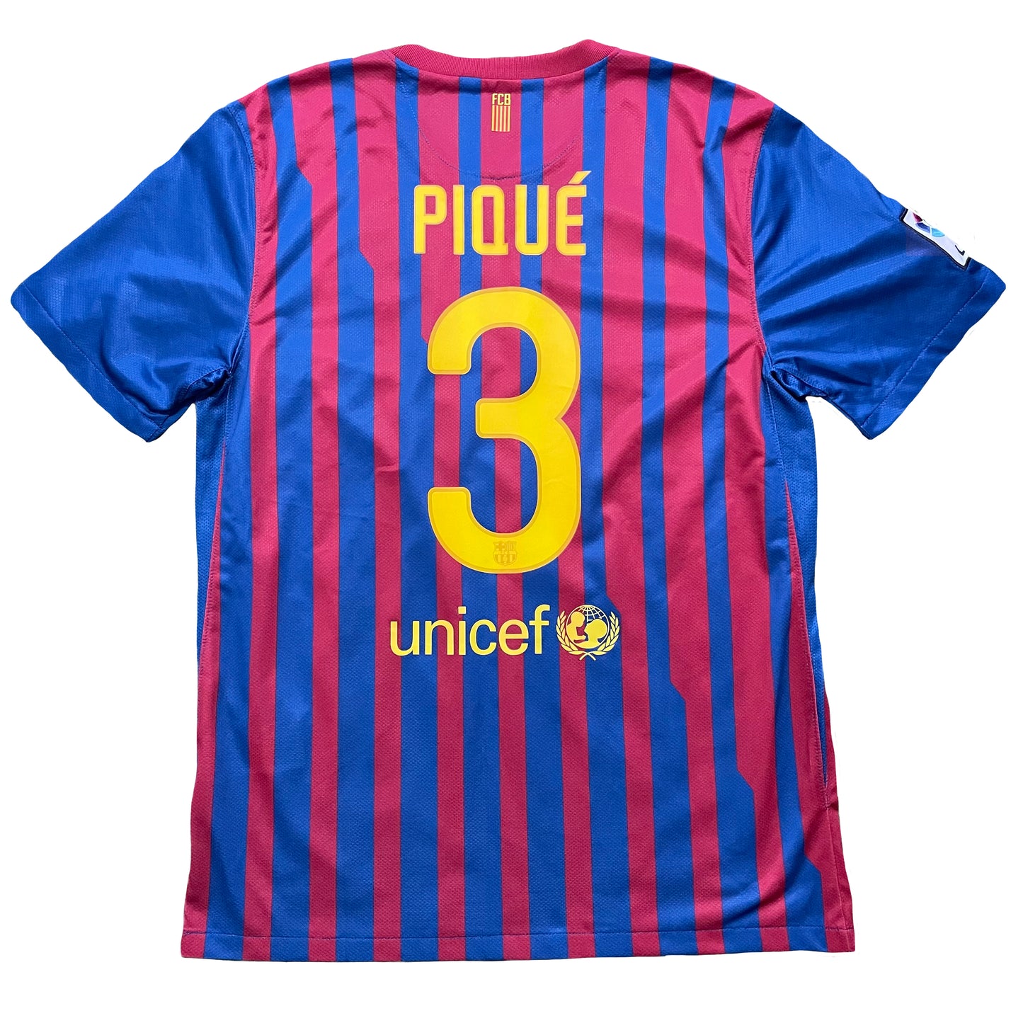 2011-2012 FC Barcelona home shirt #3 Pique (L)