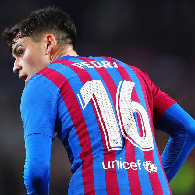 2021-2022 FC Barcelona Player Issue home shirt #16 Pedri (M)
