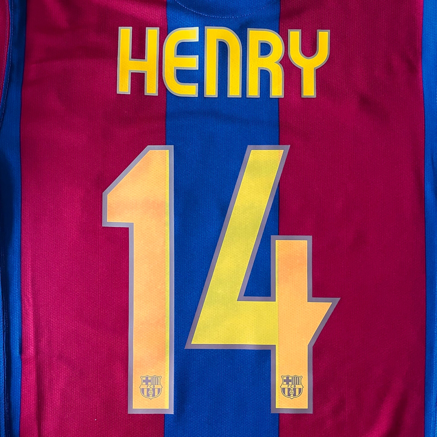 <tc>2007-2008 FC Barcelona camiseta local #14 Henry (M)</tc>