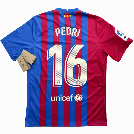 2021-2022 FC Barcelona home shirt #16 Pedri (S, XL)