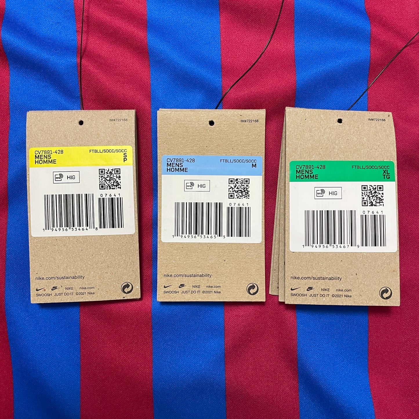 2021-2022 FC Barcelona home shirt #16 Pedri (S, XL)