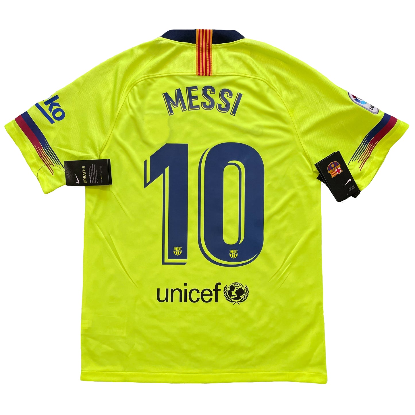 <tc>2018-2019 FC Barcelona camiseta visitante #10 Messi (S)</tc>