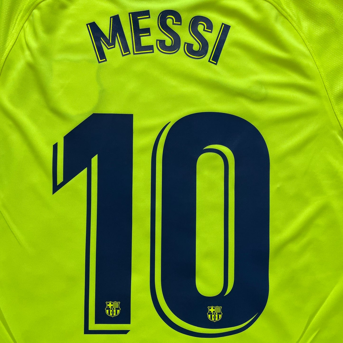 <tc>2018-2019 FC Barcelona camiseta visitante #10 Messi (S)</tc>