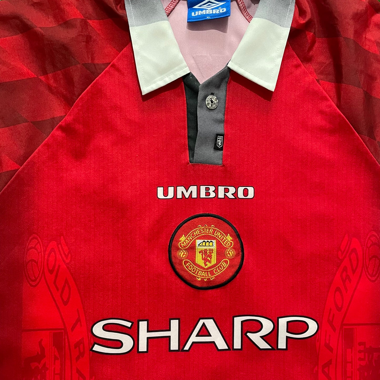 1996-1997 Manchester United FC home shirt #10 Beckham (XL)