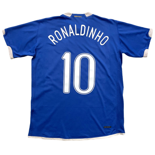 2006 World Cup Brazil away shirt #10 Ronaldinho (L)