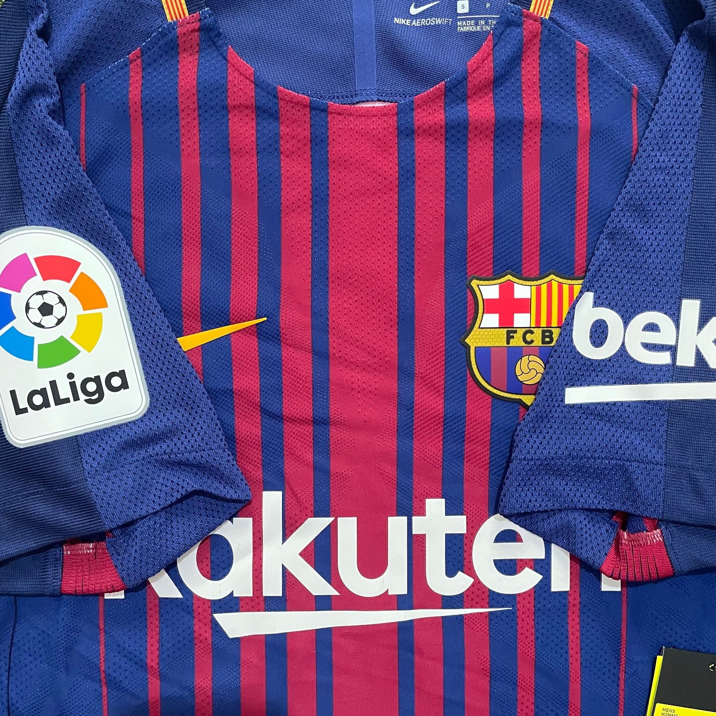 <tc>2017-2018 FC Barcelona camiseta local versión match #10 Messi (S)</tc>