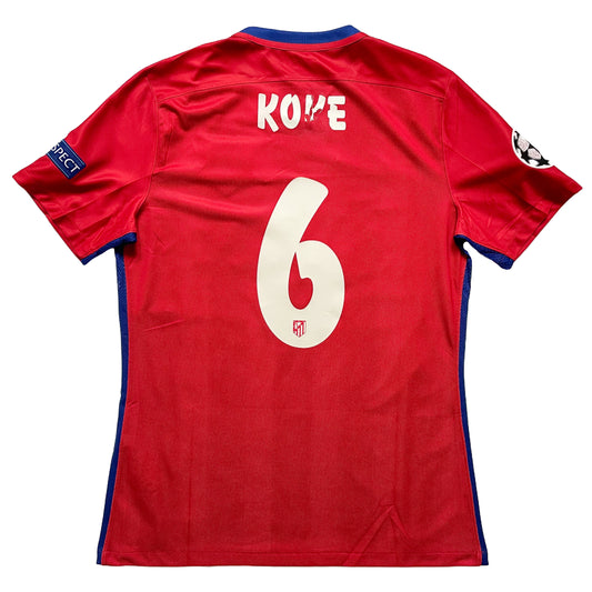 2015-2016 Atlético de Madrid Player Issue Champions League home shirt #6 Koke (L)