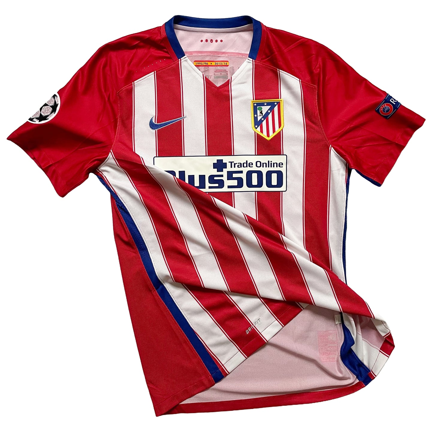 2015-2016 Atlético de Madrid Player Issue Champions League home shirt #6 Koke (L)