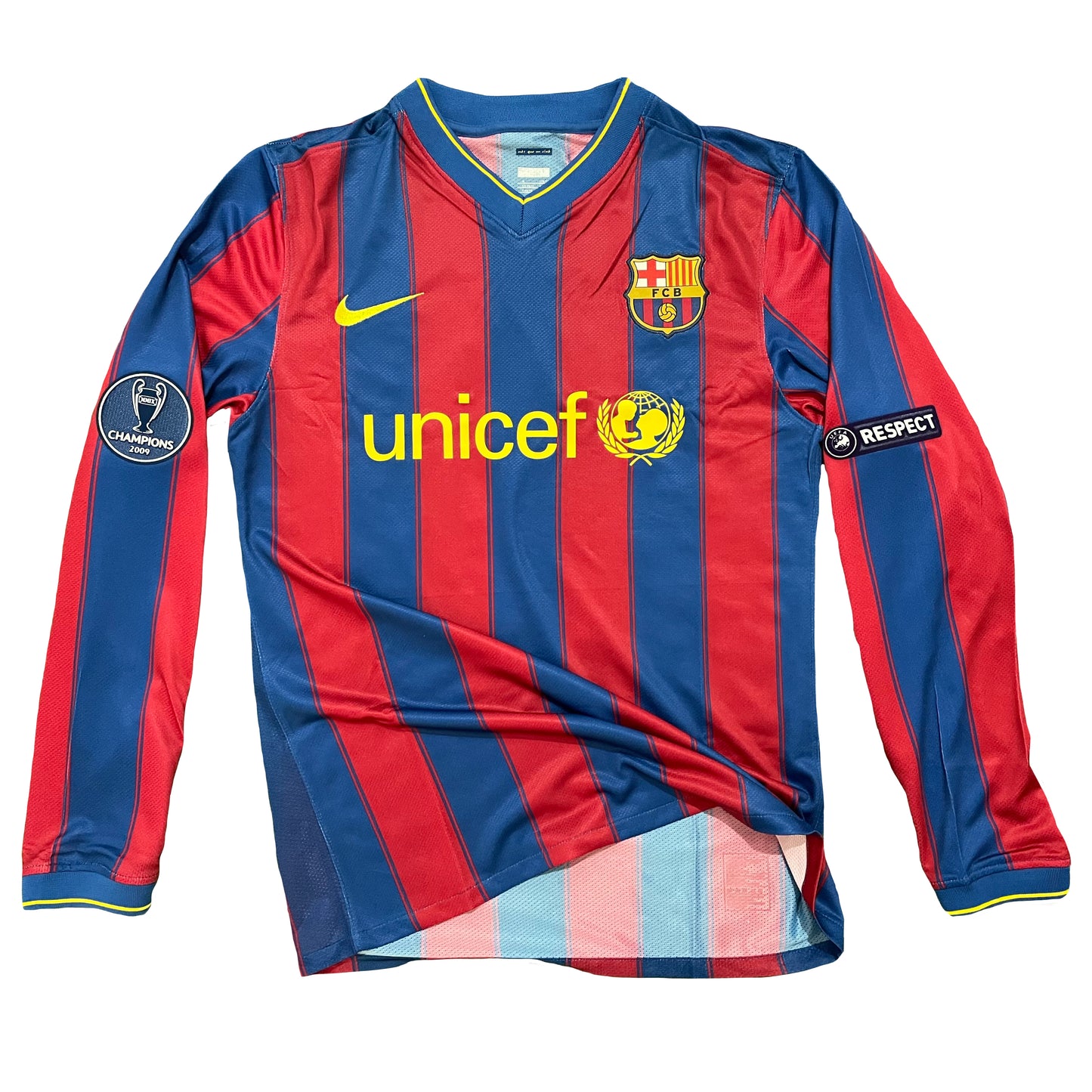2009-2010 FC Barcelona Player Issue home shirt #10 Messi (M)