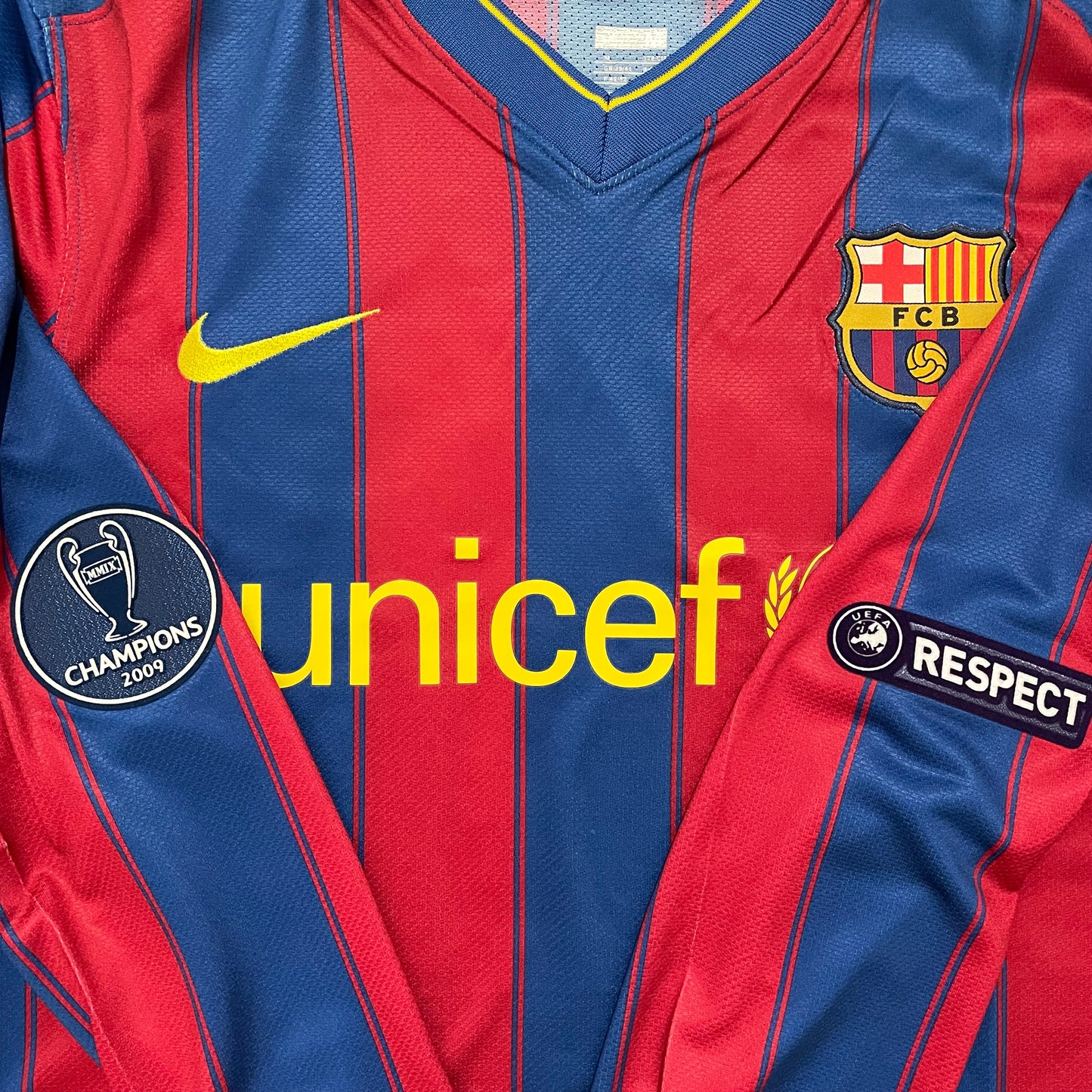 2009-2010 FC Barcelona Player Issue home shirt #10 Messi (M)