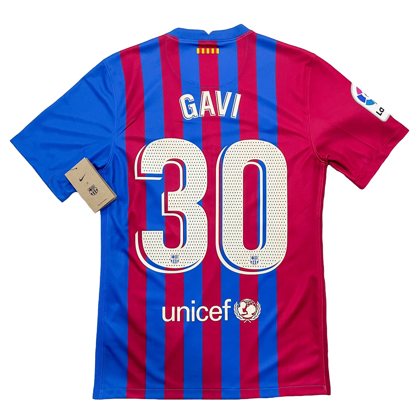 <tc>2021-2022 FC Barcelona camiseta local #30 Gavi (S, M)</tc>