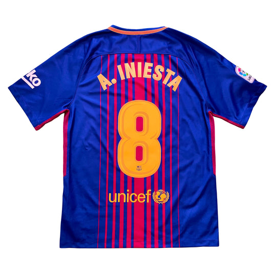 2017-2018 FC Barcelona home shirt #8 Iniesta (M)