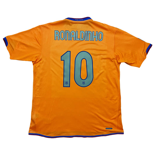 <tc>2006-2007 FC Barcelona camiseta visitante #10 Ronaldinho (XL)</tc>