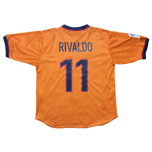 1998-1999 FC Barcelona away shirt #11 Rivaldo (L)