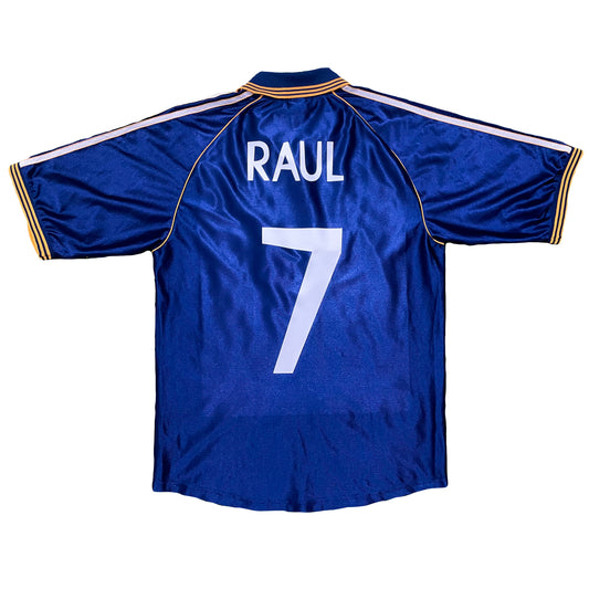 <tc>1998-1999 Real Madrid CF camiseta visitante #7 Raul (M)</tc>