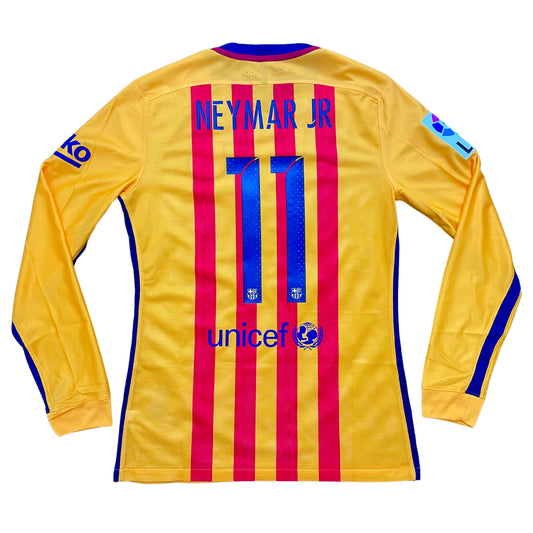 2015-2016 FC Barcelona Player Issue camiseta visitante #11 Neymar (M)
