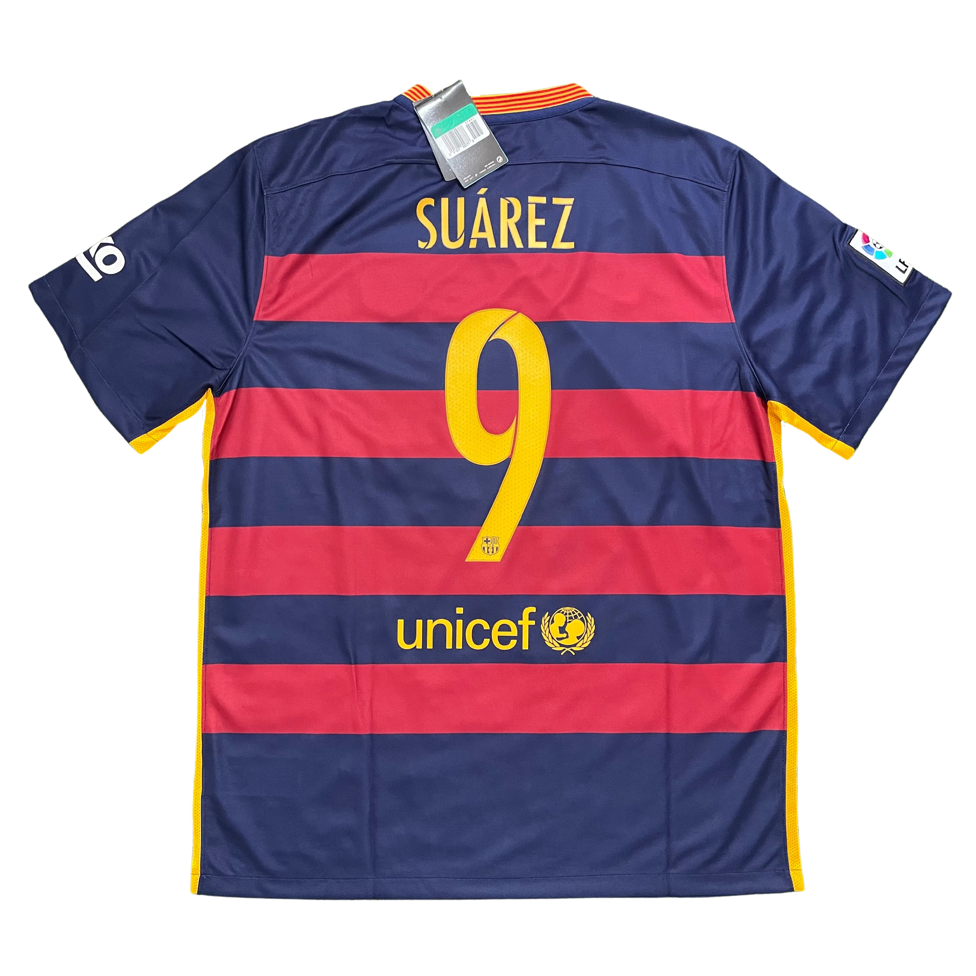 2015-2016 FC Barcelona home shirt #9 Suárez (XL) – Football & Shirts