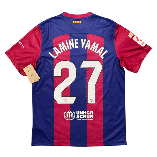 2023-2024 FC Barcelona camiseta local #27 Lamine Yamal (S)