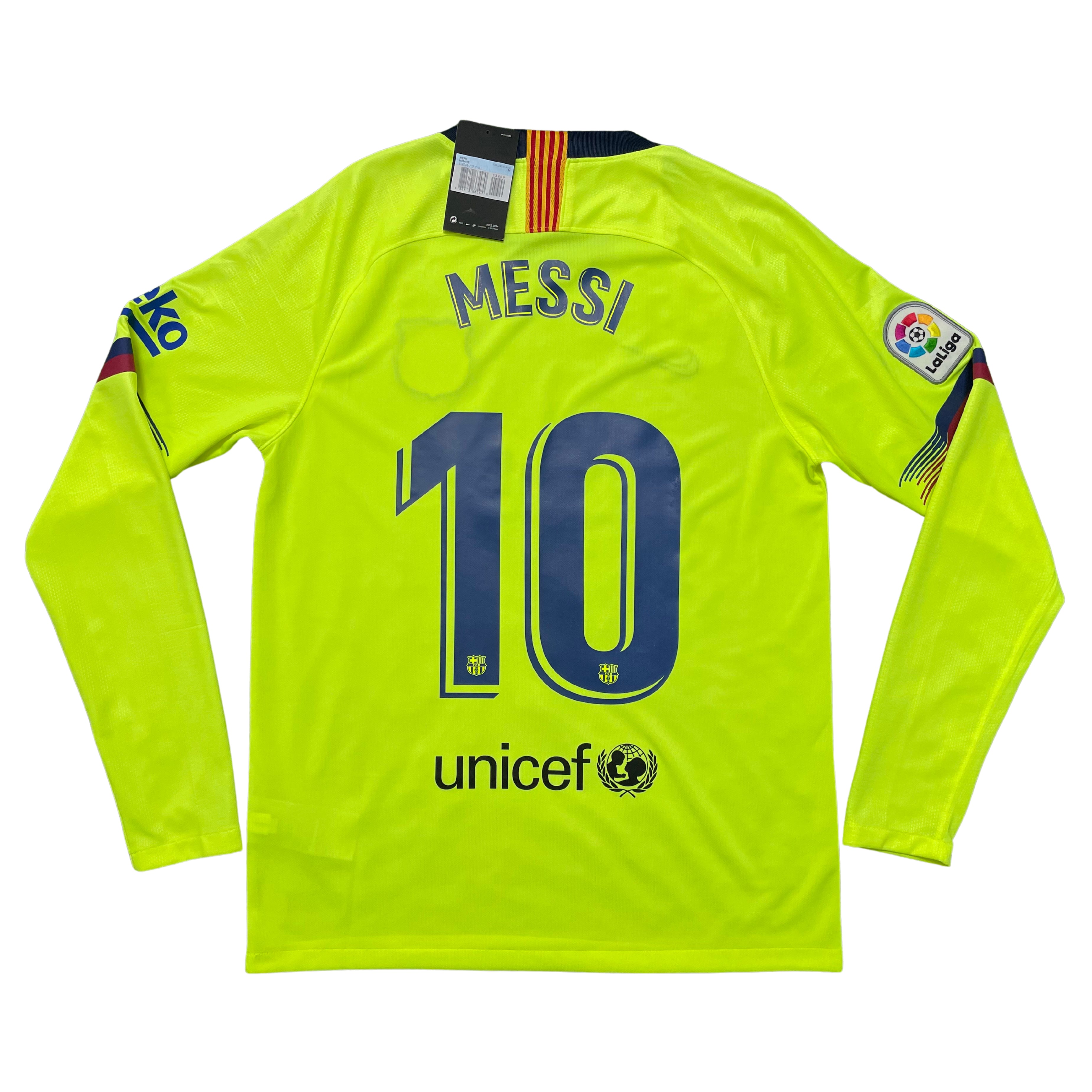2018-2019 FC Barcelona long-sleeve away shirt #10 Messi (M