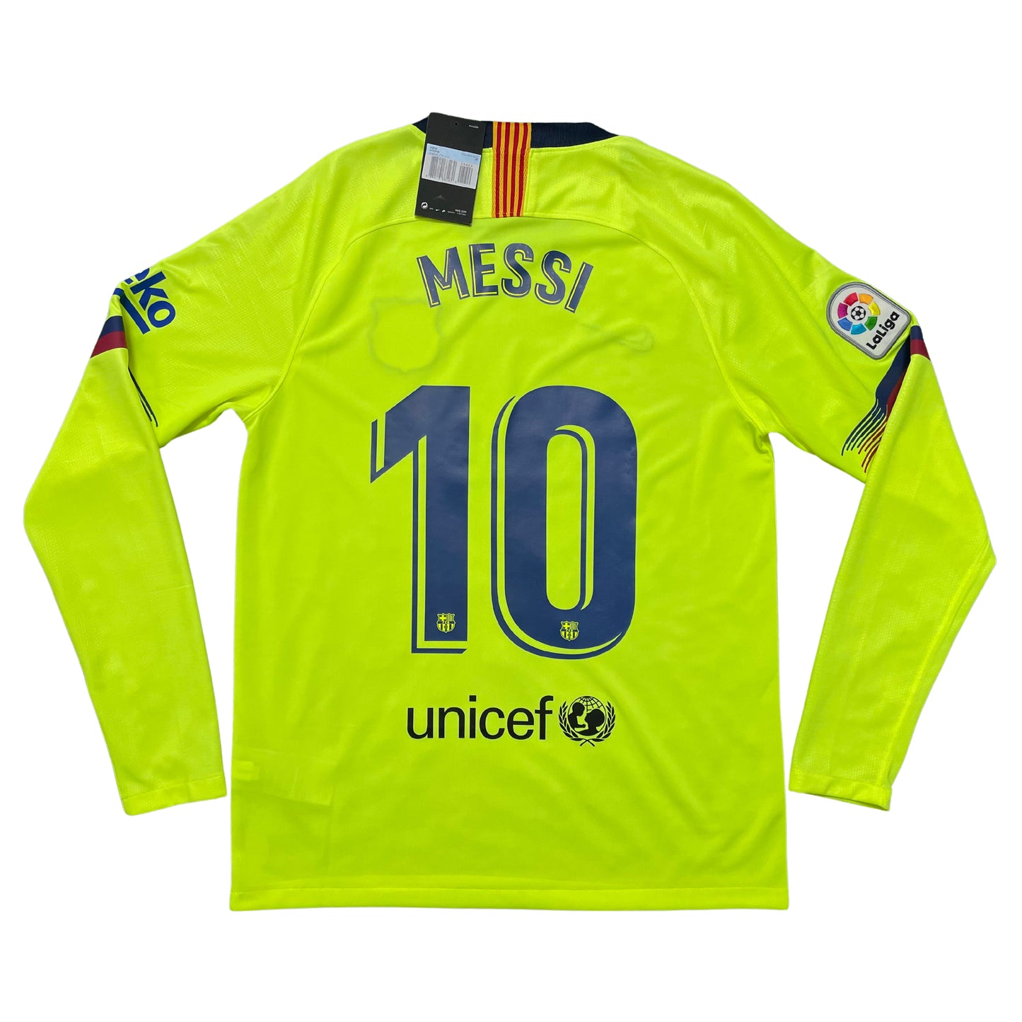 2018-2019 FC Barcelona camiseta visitante de manga larga #10 Messi (M)