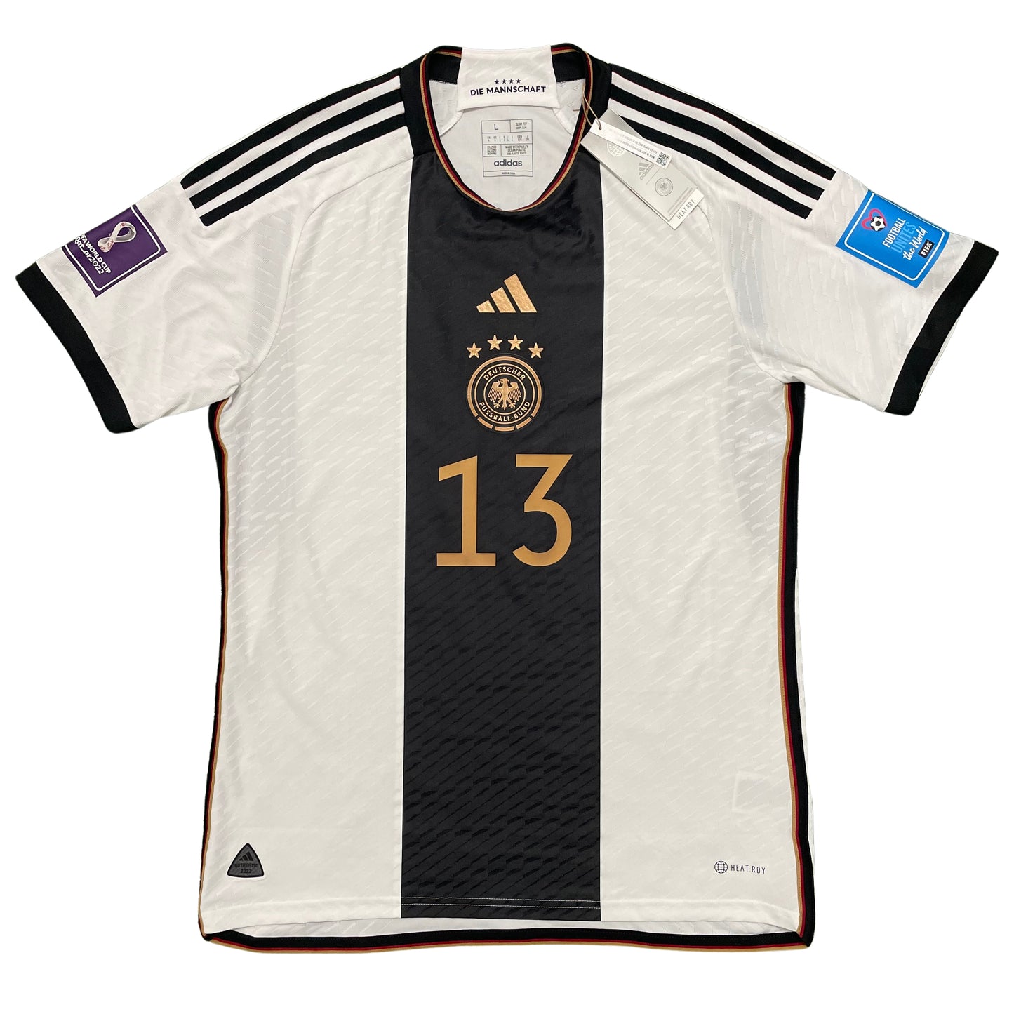 2022 World Cup Germany home match/authentic shirt #13 Müller (L)