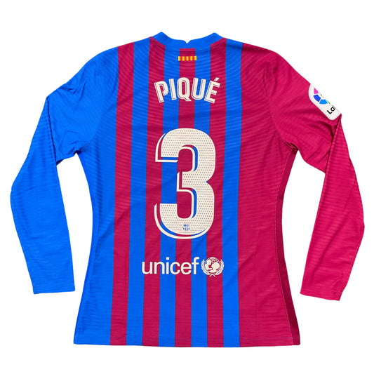 2021-2022 FC Barcelona Player Issue camiseta local #3 Piqué (L)
