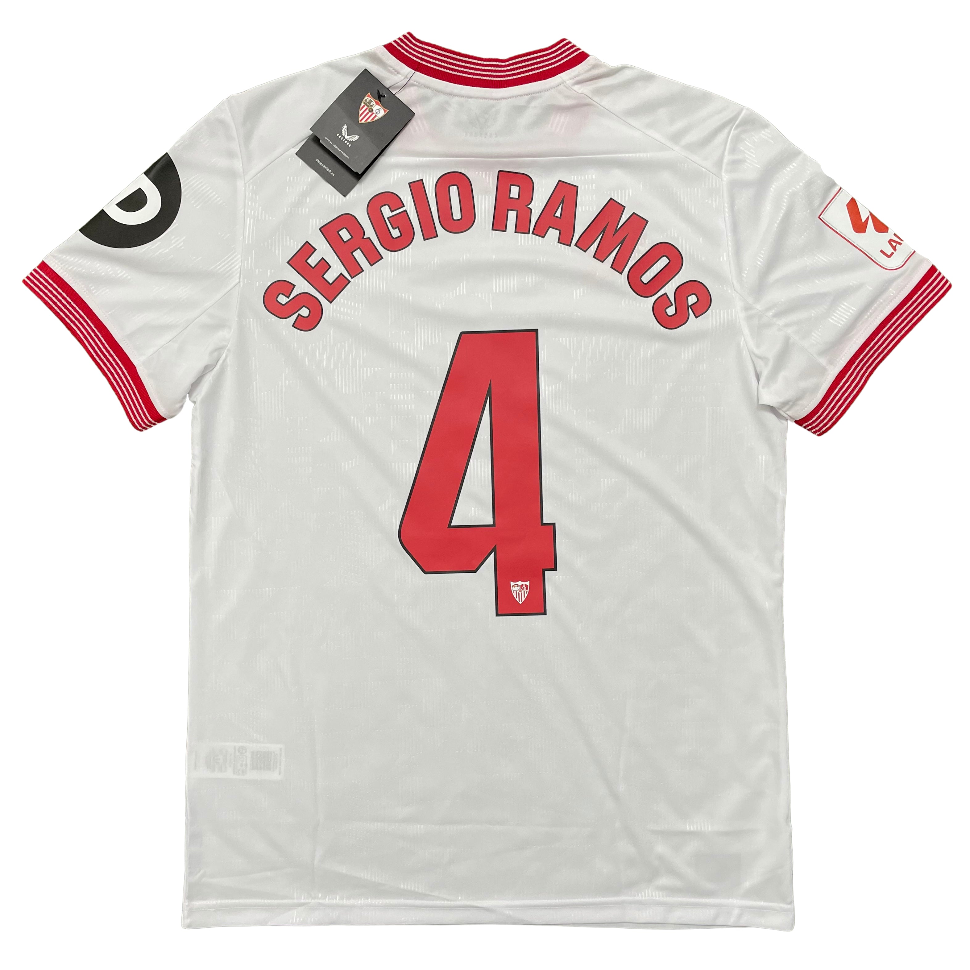 ウェア Castore Sevilla FC Sergio Ramos 4 2023-2024 Sevilla FC home football shirt #4 Sergio Ramos