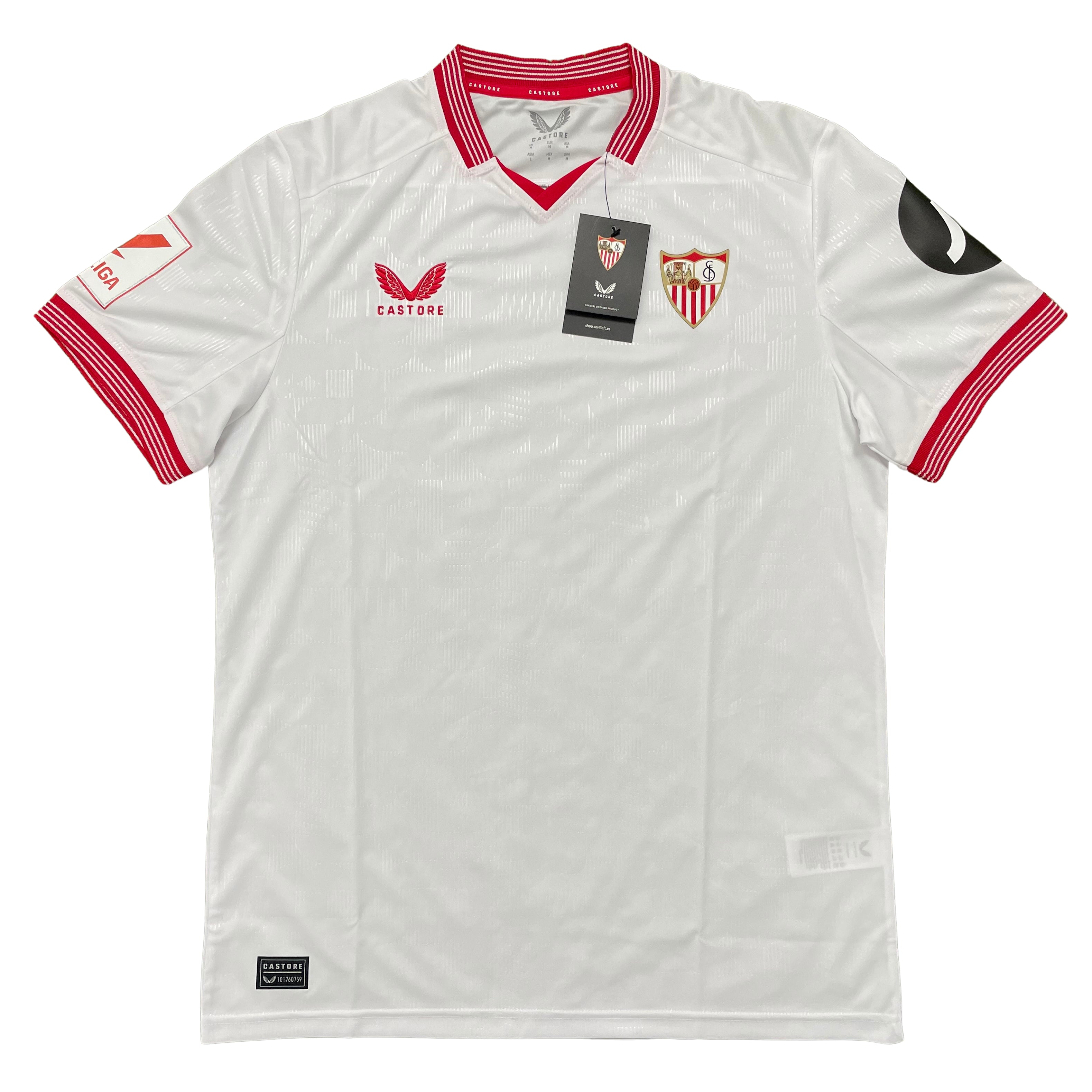 ウェア Castore Sevilla FC Sergio Ramos 4 2023-2024 Sevilla FC home football shirt #4 Sergio Ramos