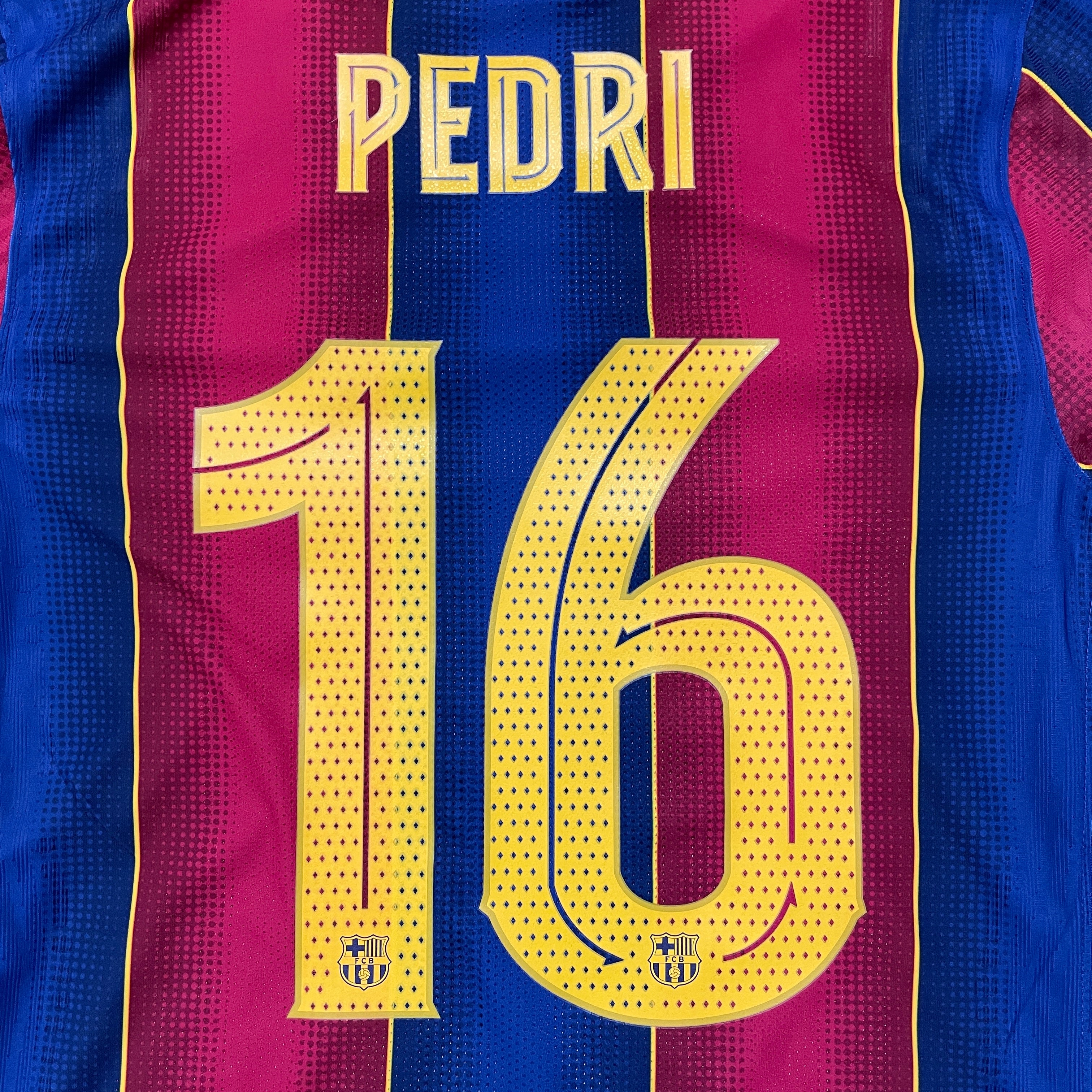 2020-2021 FC Barcelona home match football shirt #16 Pedri