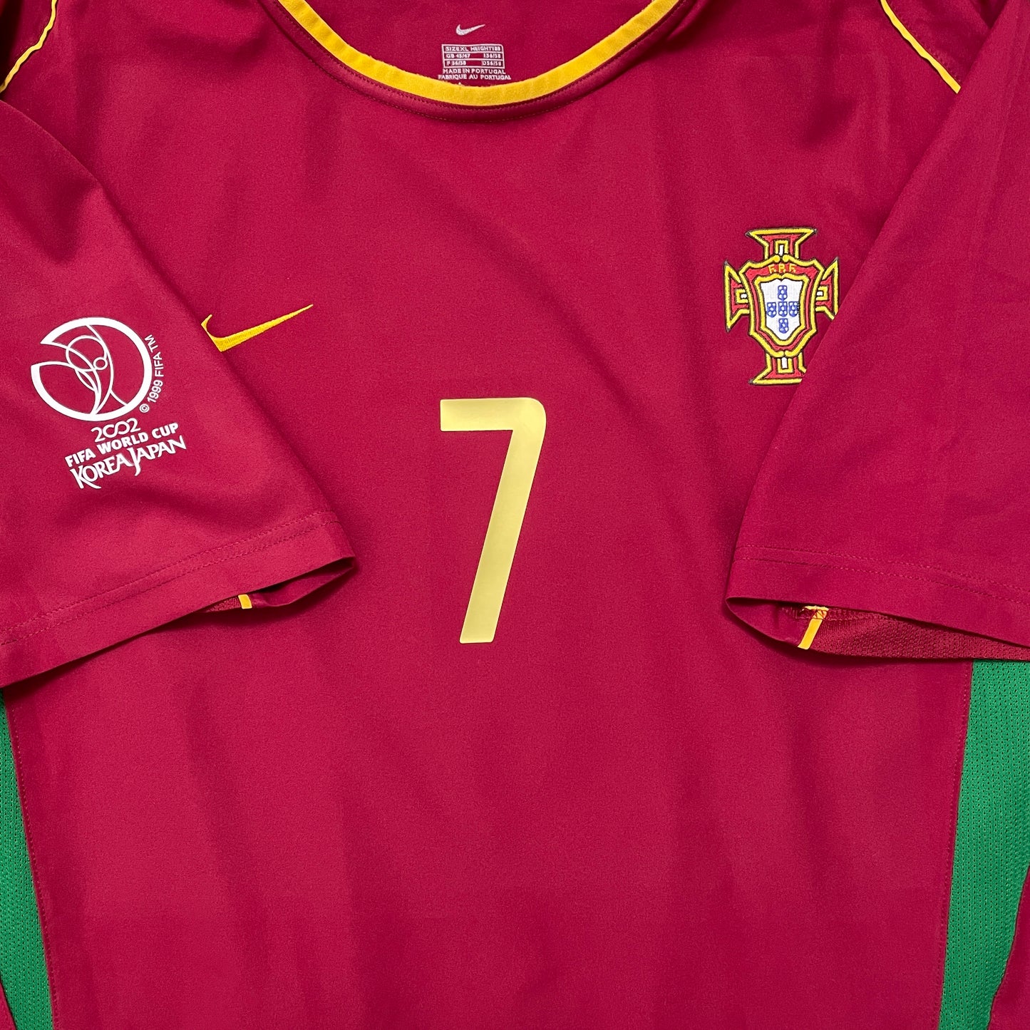 2002 World Cup Portugal home shirt #7 Figo (XL)