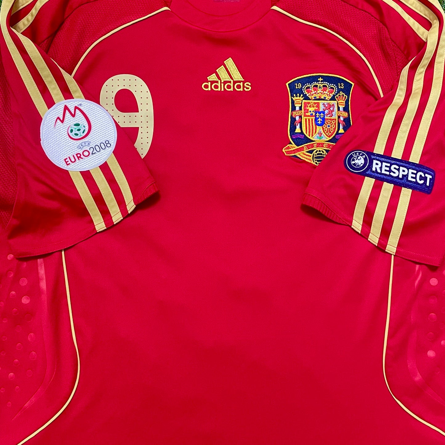 2008 Euro Spain home shirt #9 Torres (S)