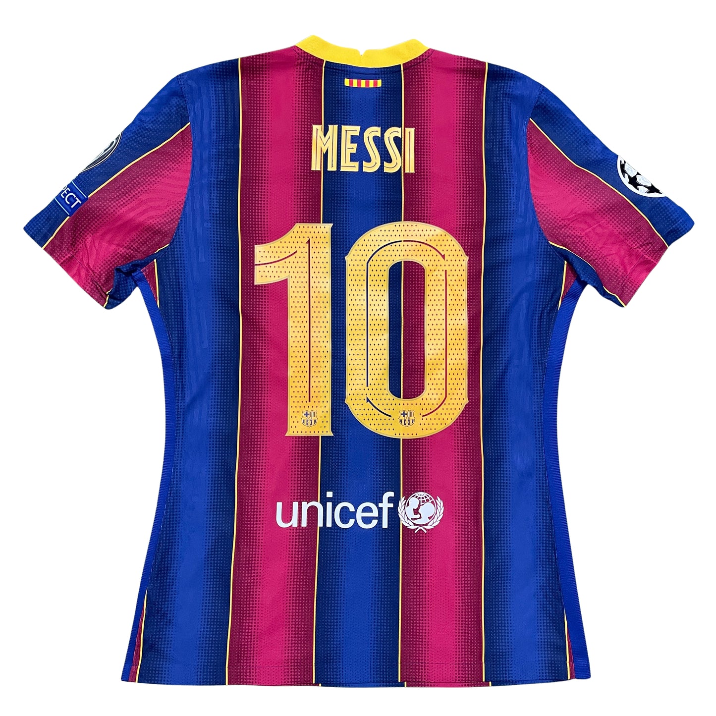 2020-2021 FC Barcelona Player Issue home shirt #10 Messi (L)